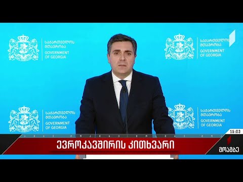 ევროკომისიას საქართველოსგან შევსებული კითხვარი 2 მაისს გადაეცემა